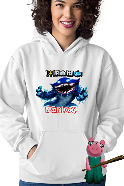 OEM Women's Hoodie Roblox Fish it Huggy Wuggy Sea Monster Fisherman