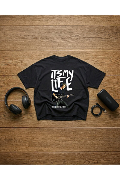 STİL-X Bon Jovi Printed Unisex 100% Cotton Pack Oversized T-Shirts
