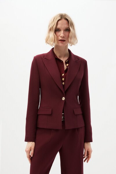 shnwomen Bordo Blazer Ceket