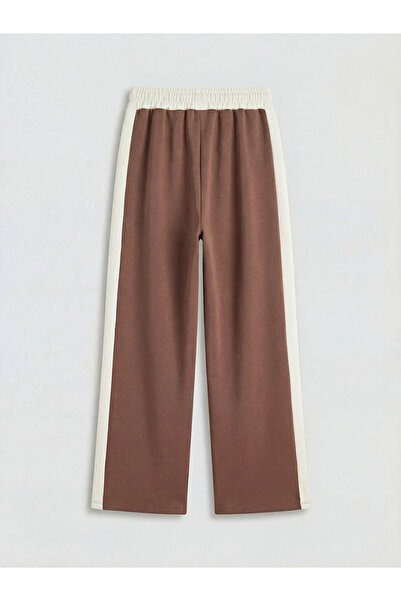LC Waikiki Striped Wide-Leg Girls' Sweatpants