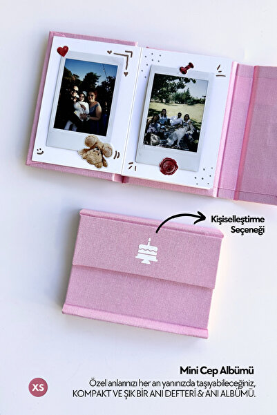Norm Design XS Mini Instax Foto Albümü | Hediye Anı Defteri | KETEN Cep Günlü...