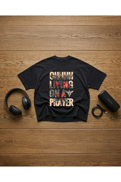 STİL-X Bon Jovi Printed Unisex 100% Cotton Pack Oversized T-Shirts