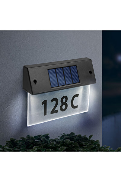 Garden of Eden Lumină solară pentru număr casă - plexi transparent - LED alb ...