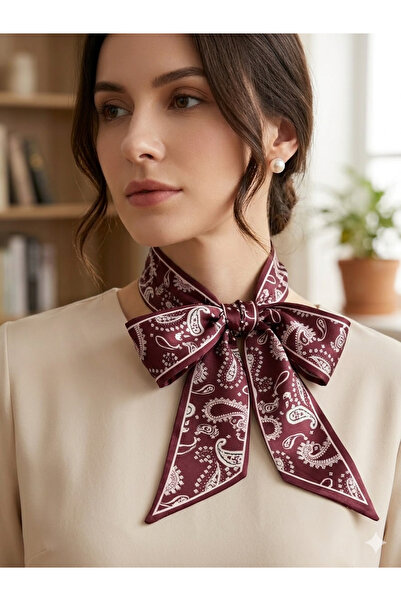 MİKSAJ Kadın Vintage Fular Bandana 130x6 cm
