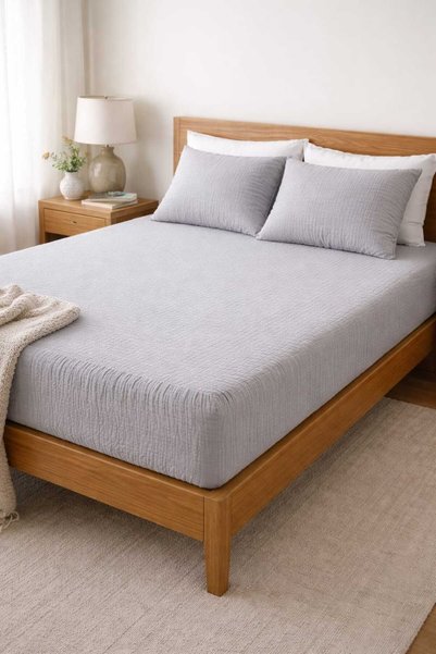 GİNETEKS Double Muslin Fitted Sheet (160X200) Fitted Sheet