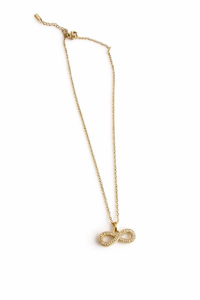 mirvia Zircon Stone Infinity Necklace Gold– Stainless Steel Women's Necklace Minimal Elegant Jewelry