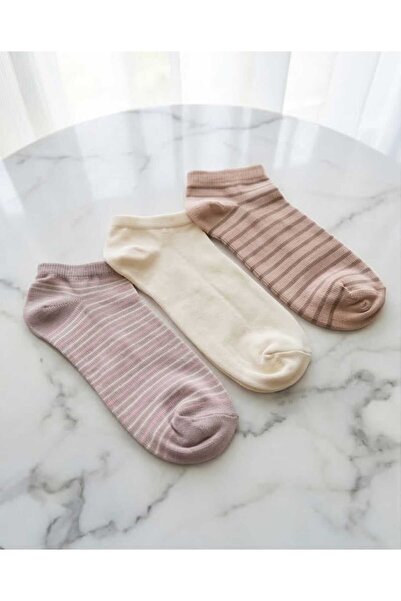 Moonrise Socks Booties Socks D Patterned 3 Pairs