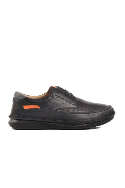 Aspor Black Genuine Leather Men's Casual Shoes