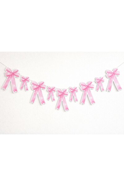 Partifabrik Pink Bow Wall Decoration Birthday Party Decoration