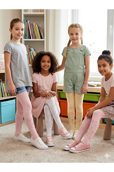 Ekinoks Stone-Detail Love Written Tights