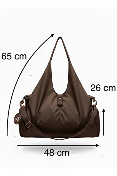 H&D COLLECTİON Μεγάλο Μέγεθος Πολύ Ελαφρύ Giglio Spor Τσάντα ώμου Καφέ