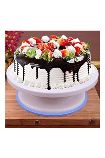 cc bin shihon حامل كيك دوار مقاس 28سم مع قاعدة غير قابلة للانزلاق، بلاستيك، م...