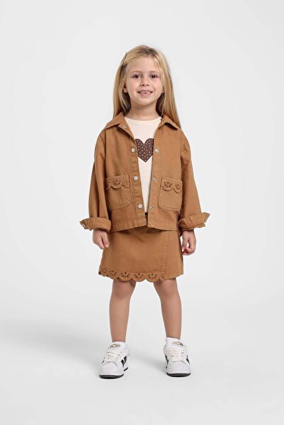 Escabel Broderie pentru fete fustă pantalon scurtă 26172