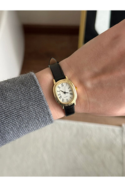 RoseandRoses Enio Patterned Leather Kayış Minimal Women Wrist Watch