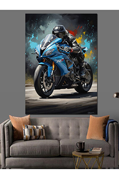 Artmeg Pânză decorativă Racing Motor și Speed Passion - Masă din lemn MDF