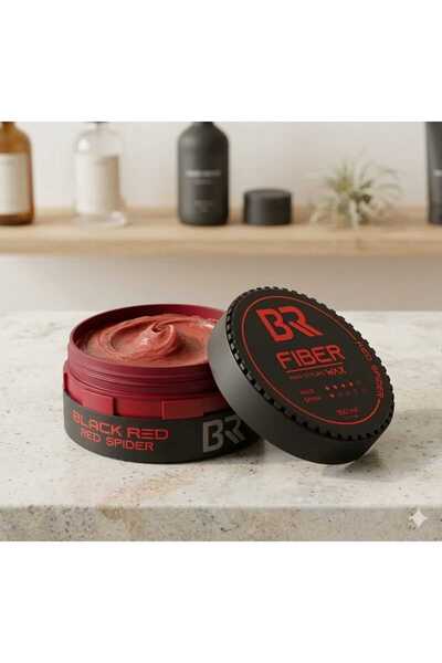 Black Red Wax Fiber Black Red Red Spider – Stretchy Hold with Fiber Technolog...