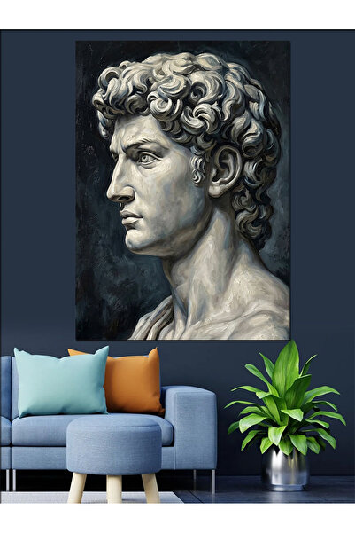 Artmeg Pictură decorativă pe pânză cu portretul Statuia lui David de Michelan...