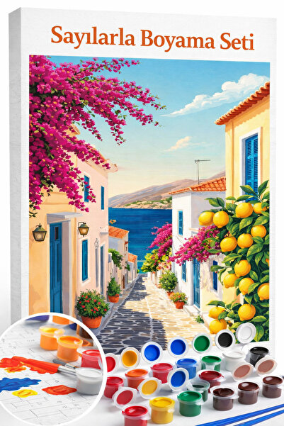 Aren Design Sayılarla Boyama Çerçeveli Hobi Seti Numaralı Tuval Fırça Boya Da...