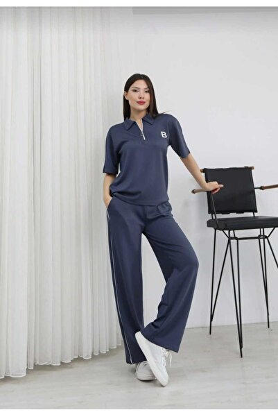 LAVRE Premium Modal Fabric Polo Collar Zip Detail Comfortable Two-Piece Track...