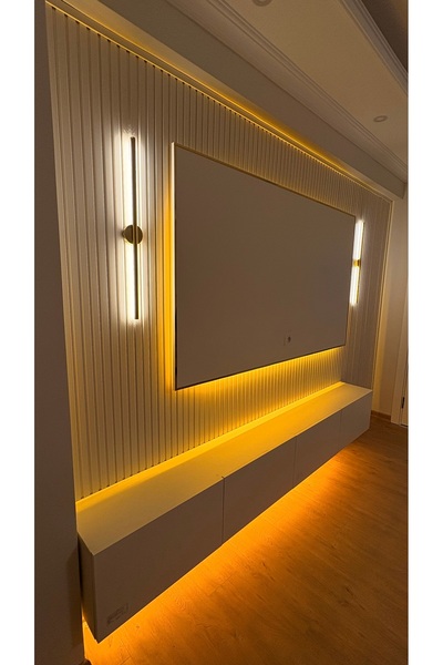 AGT Tv ünitesi Orta mdf Panel ledli modüllü