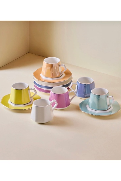Kosova 6 Renk Yeni Tasarım Fincan Takımı