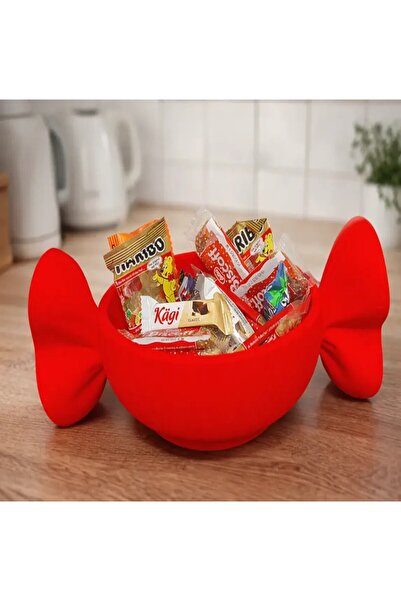 3dLand Şeker Şeklinde Şık ve Dekoratif Tasarım 3D kase Bayram Şekerliği (Pemb...