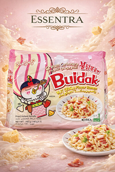 Essentra Home Samyang Creamy Carbonara Hot Chicken Ramen Kore Acılı Noodle 5'...