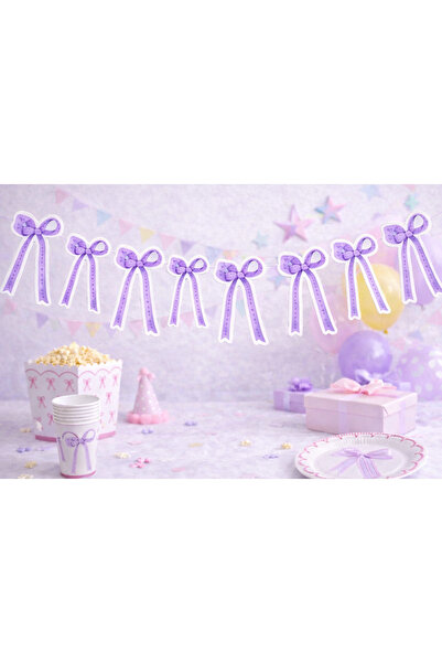 Partifabrik Lilac Bow Wall Decoration Birthday
