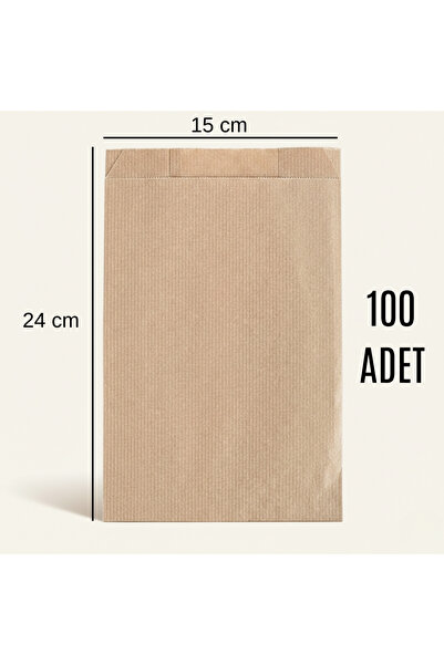 ASL ArtPaper Kraf Şamua Kese Kağıdı 15x24 cm 100 Adet - Gıdaya Uygun Hediyeli...