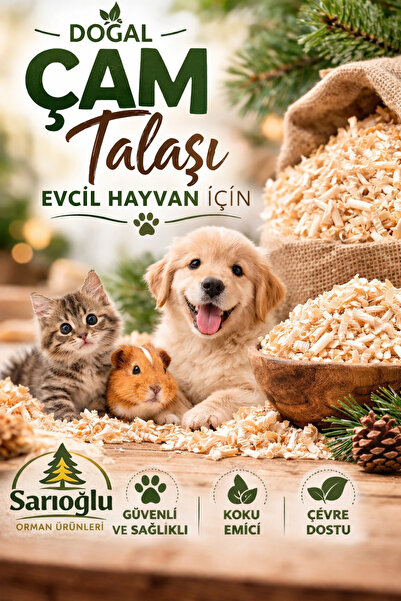 Sarıoğlu Doğal Çam Talaşı Evcil Hayvanlar İçin Kaba Talaş (1kg)