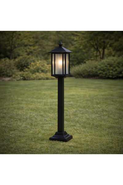 Genrice Outdoor Garden Lantern Black - Height 100 cm - E27 Bulb Base