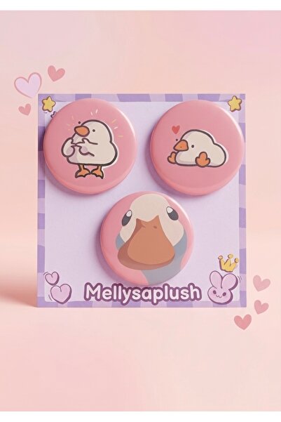 mellysaplush Şapşik Ördekler Rozet Seti 3’lü