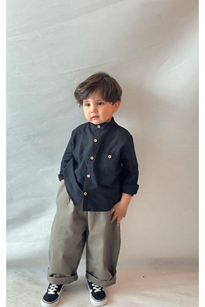 bohemiankids baby wear in Cămașă și pantaloni gri