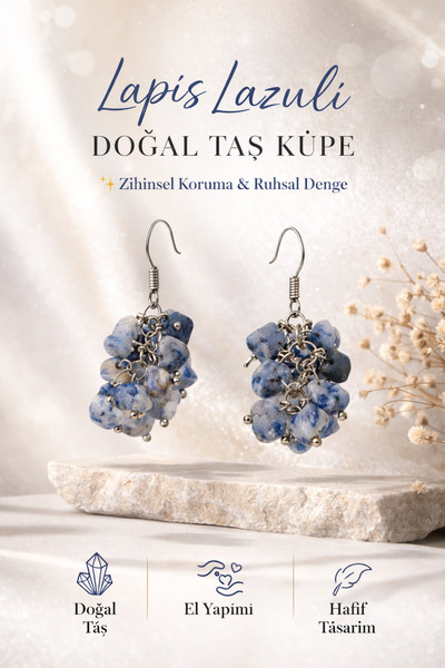 LUNEVA AKSESUAR أقراط نسائية من الحجر الطبيعي - أونيكس / لابرادوريت / سيترين ...