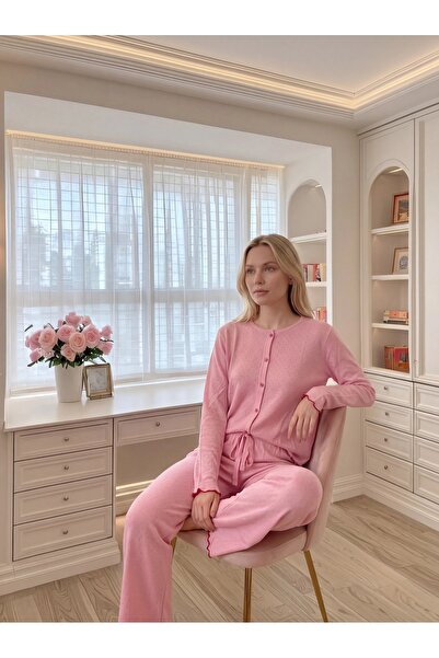 Sohadid Women's 100% Cotton Soft Pink Pajama Set