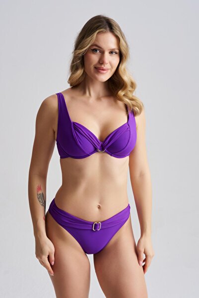 AQUAVİVA Set bikini Clarissa fără sârmă pentru femei, mov