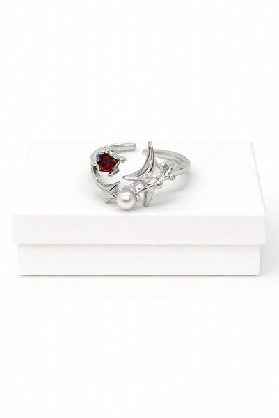 MakeWell Gothic Opal Stone Ring – Adjustable Gothic Aesthetic Women's Ring