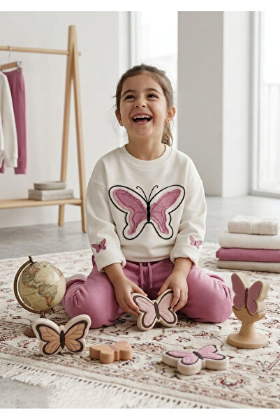 TAŞDELEN AVM Girl's Linen Trousers Set