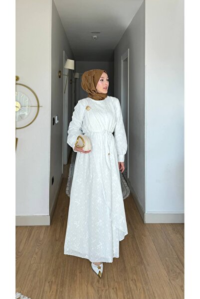 Nes Moda Örgü Kemerli Fisto Elbise