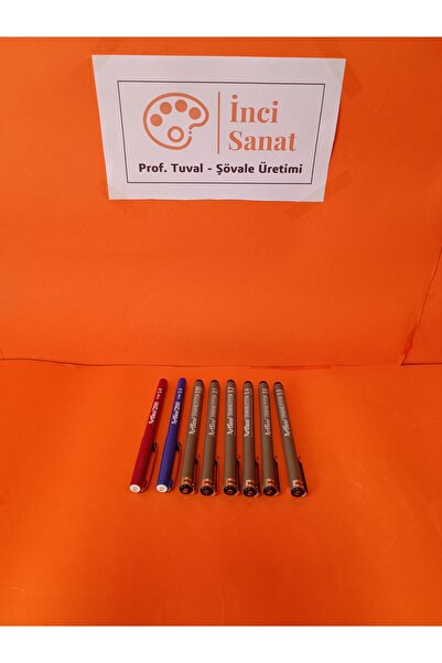 artline Fine Writing Pen Çizim Kalemi Set Mavi Kırmızı 0,05 0,1 0,2 0,4 0,6 0...