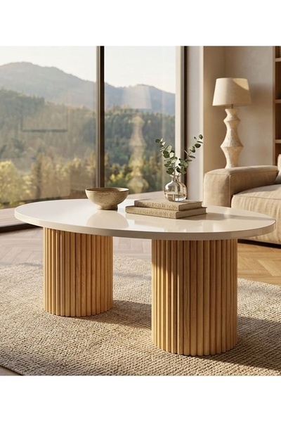 Squall Bohem sehpa Mdf malzemeli orta sehpa çay sehpa 90cm uzunluk 68cm en