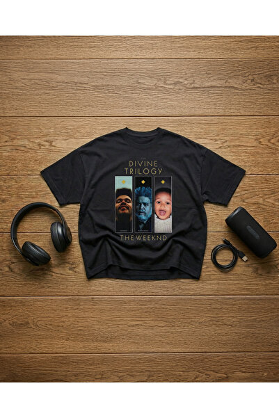 STİL-X Tricou oversize unisex cu imprimeu The Weeknd, 100% bumbac