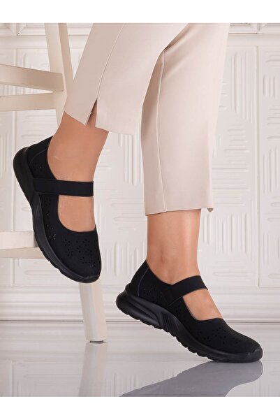 YIYI Pantofi sport damă Lani negri, din piele sintetică, mărimea 40