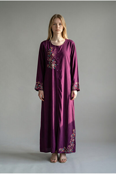 KASHKHA جلابية لينن قطن ناعم جدا مطرزة