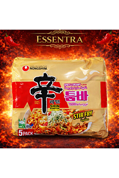 Essentra Home Nongshim Shin Ramyun Toomba Spicy Creamy Stir Fry Kore Noodle 5...