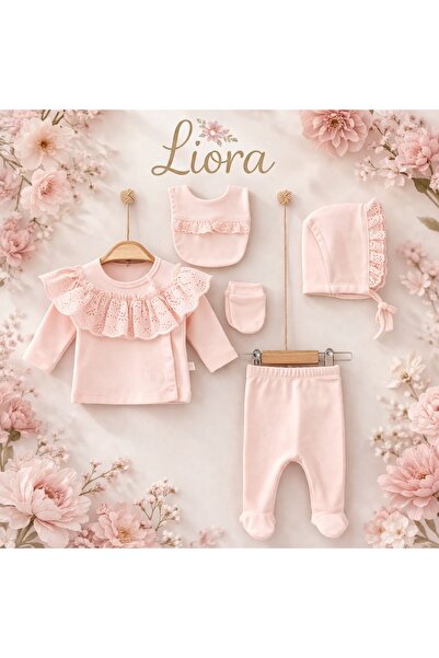 Kız Bebek Fırfır Yakalı 5’li Set