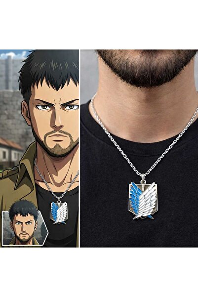 Corvus kolye&bileklik قلادة تأثيري من Attack On Titan Anime Fan مع سلسلة مكعب