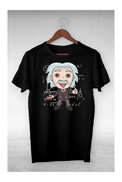 LOTS MODA Unisex Γυναικεία Ανδρικά μπλουζάκια με στάμπα Albert Einstein Oversize