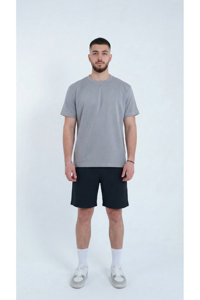 TKT Ανδρικό μπλουζάκι σε γκρι χρώμα, Βαμβάκι τεμαχίων, από χτενισμένο βαμβακε...