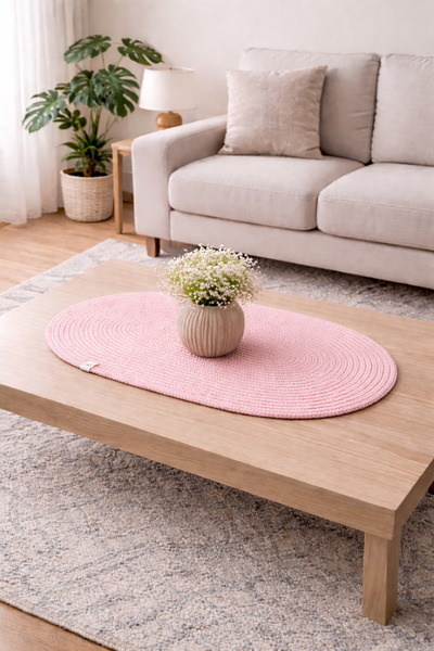 ÖRGÜM Bohem Tarzı Orta Sehpa Örtüsü Dekoratif Örtü 60x40 Cm